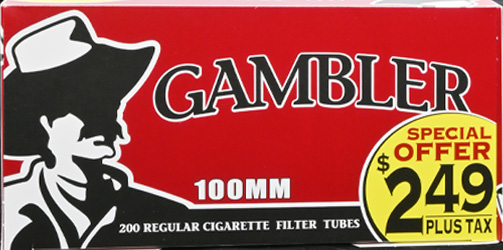 Gambler Cigarette Tubes Regular 100 PP 2.49 200ct Box